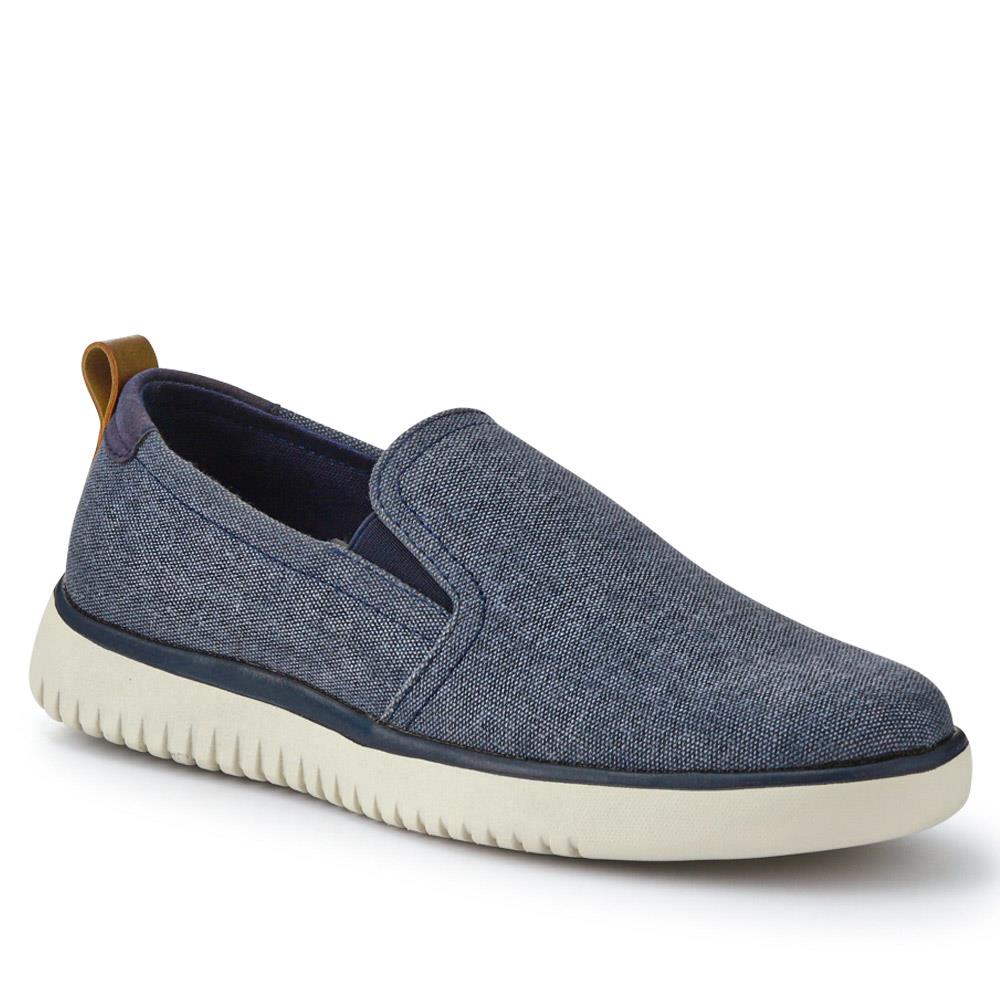 Wide-Fit Fabric Slip-On Shoes - XINGH41005 / 327 186 - Navy