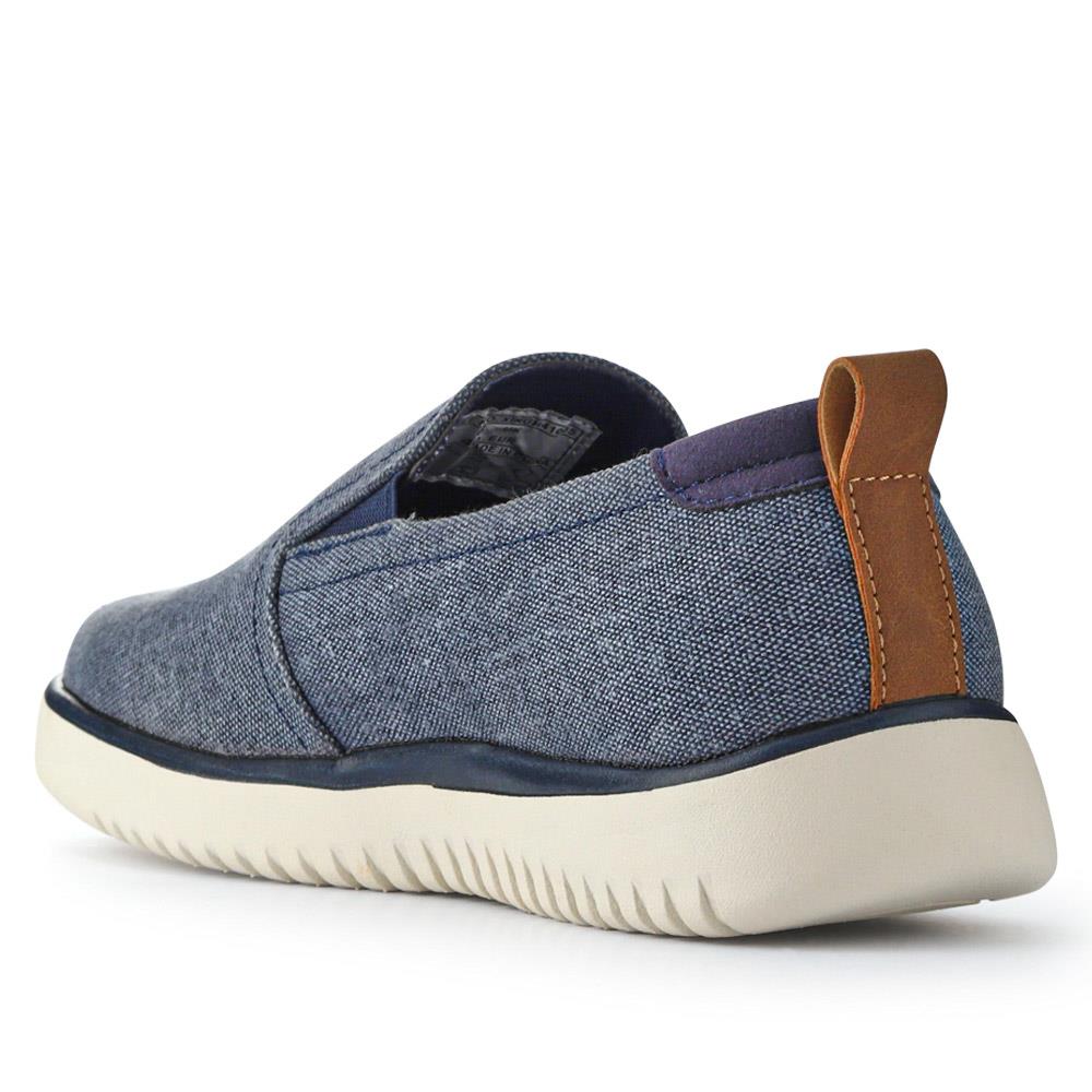 Wide-Fit Fabric Slip-On Shoes - XINGH41005 / 327 186 - Navy - Image 3