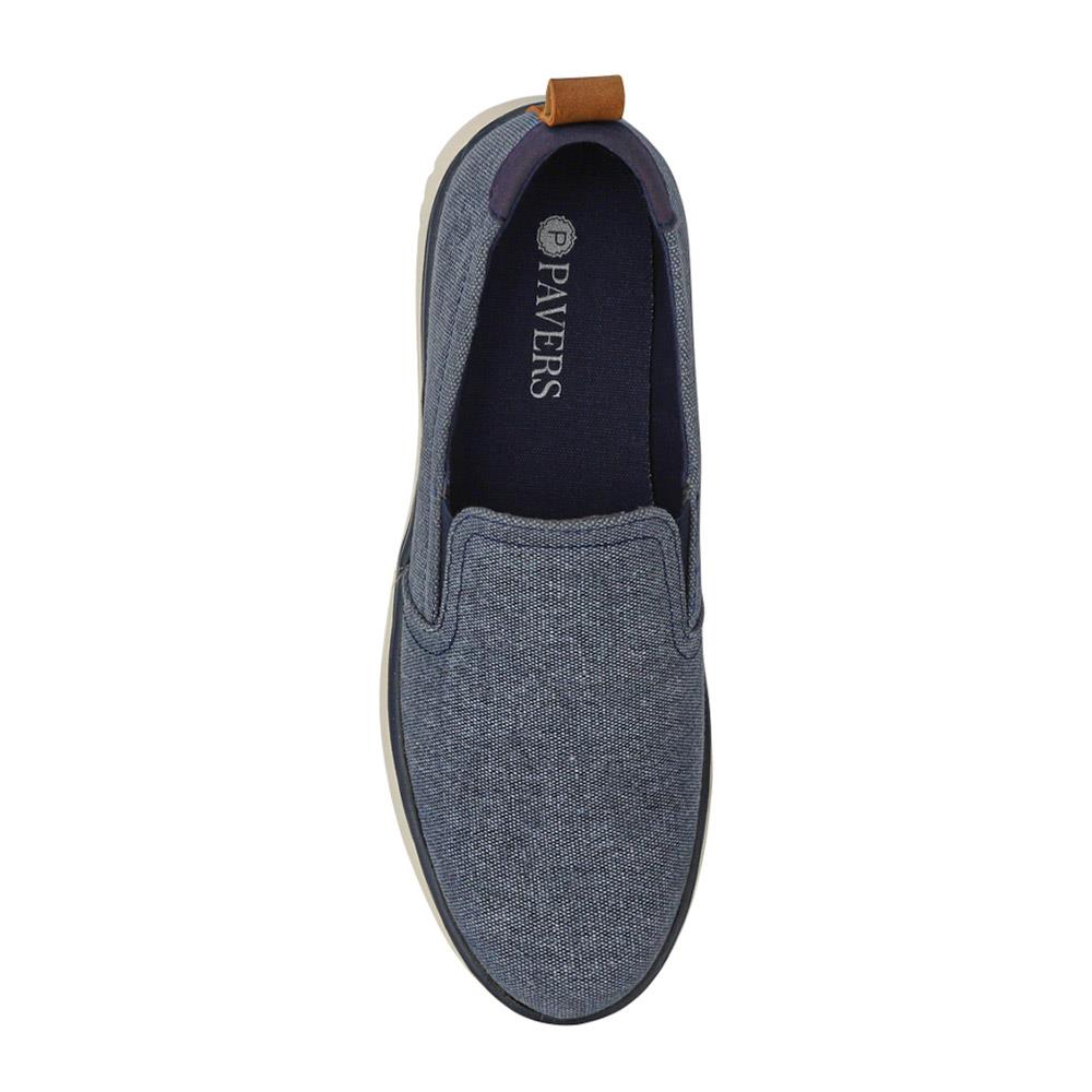 Wide-Fit Fabric Slip-On Shoes - XINGH41005 / 327 186 - Navy - Image 4