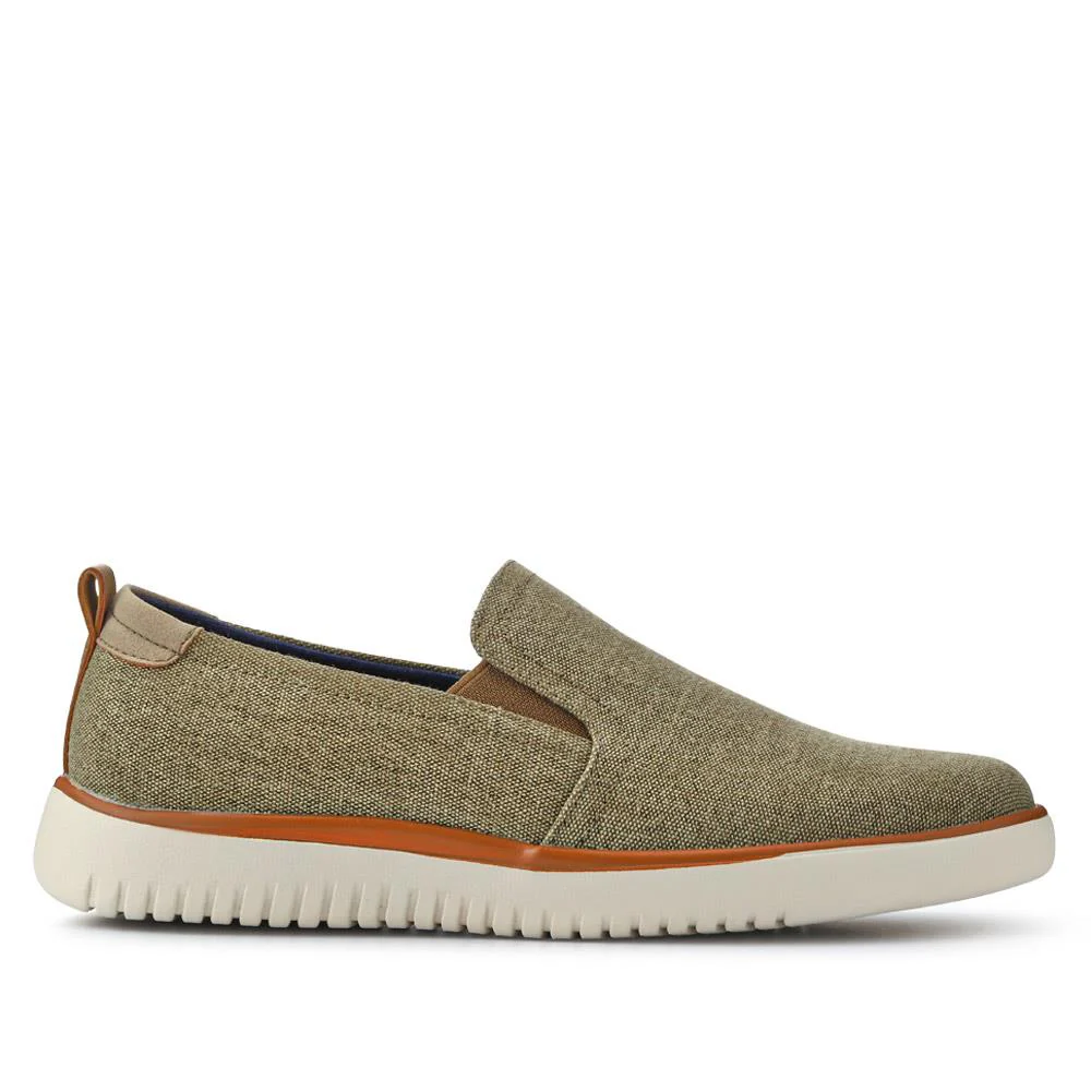 Wide-Fit Fabric Slip-On Shoes - XINGH41005 / 327 186 - Taupe - Image 2