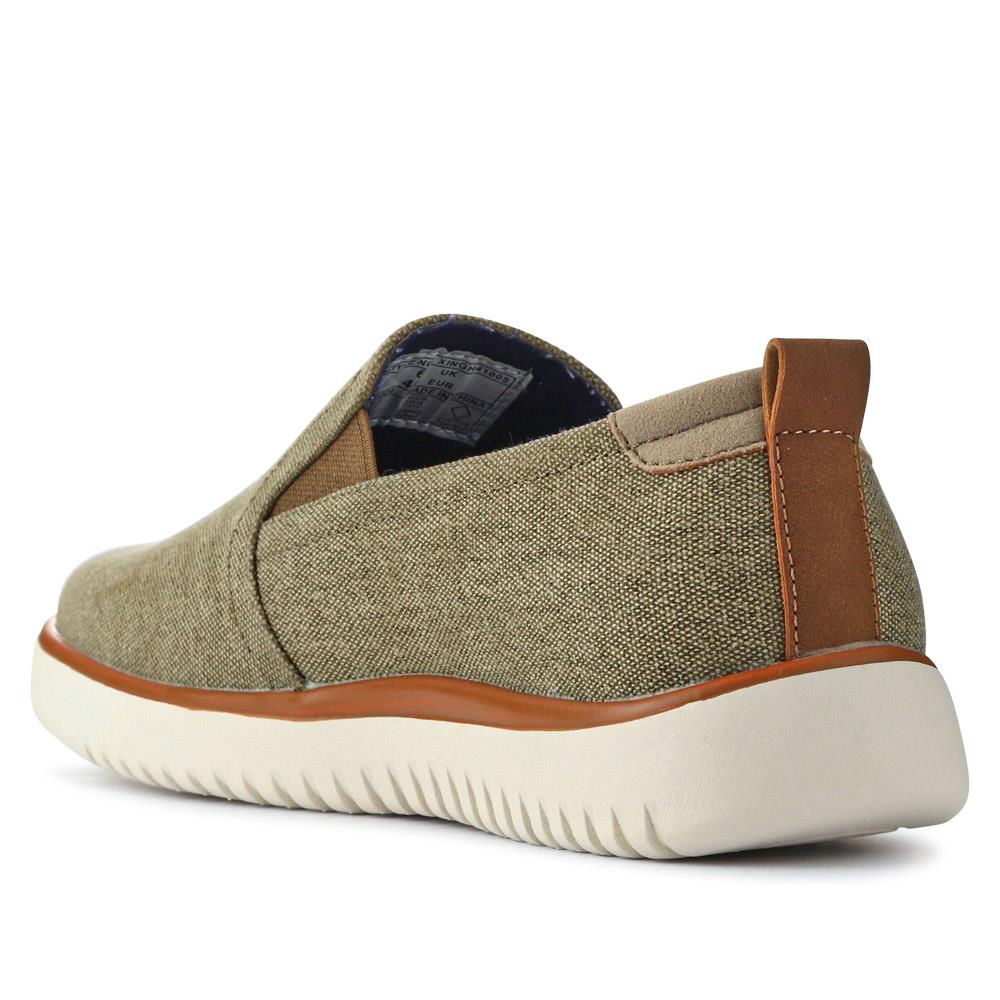 Wide-Fit Fabric Slip-On Shoes - XINGH41005 / 327 186 - Taupe - Image 3
