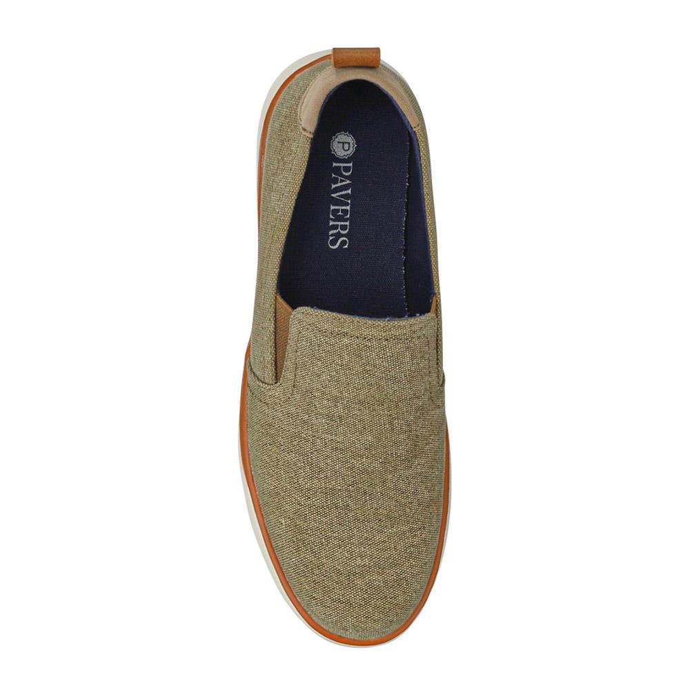 Wide-Fit Fabric Slip-On Shoes - XINGH41005 / 327 186 - Taupe - Image 4