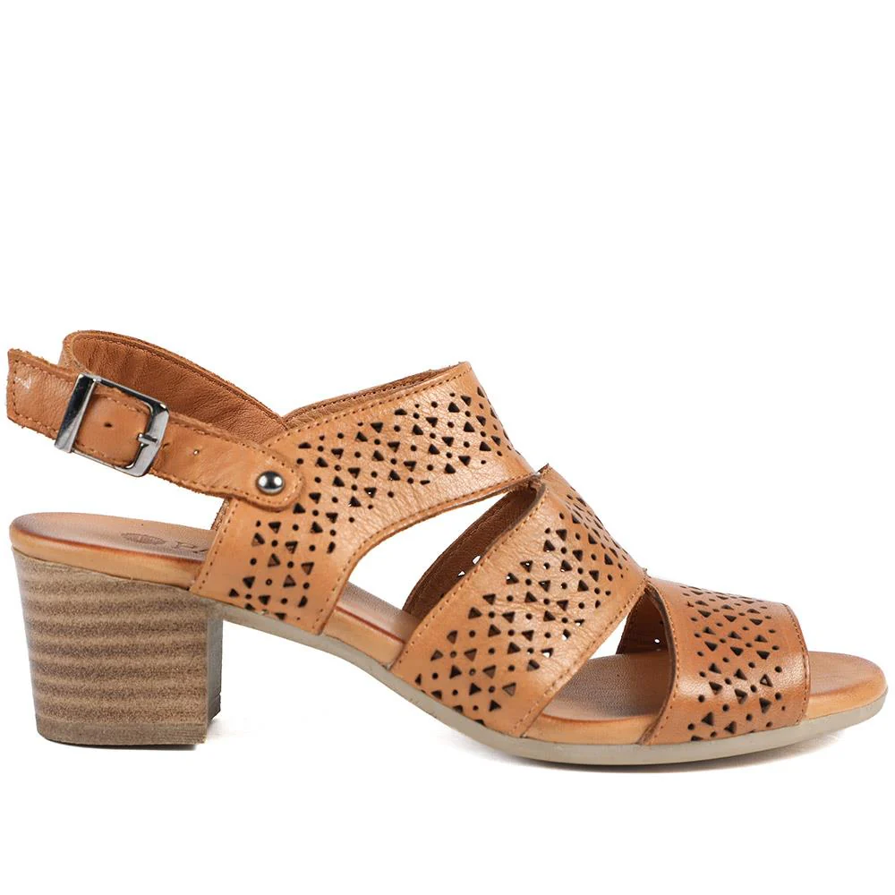 Fashionable Leather Sandals - VITAS43000 / 329 416 - Tan - Image 3