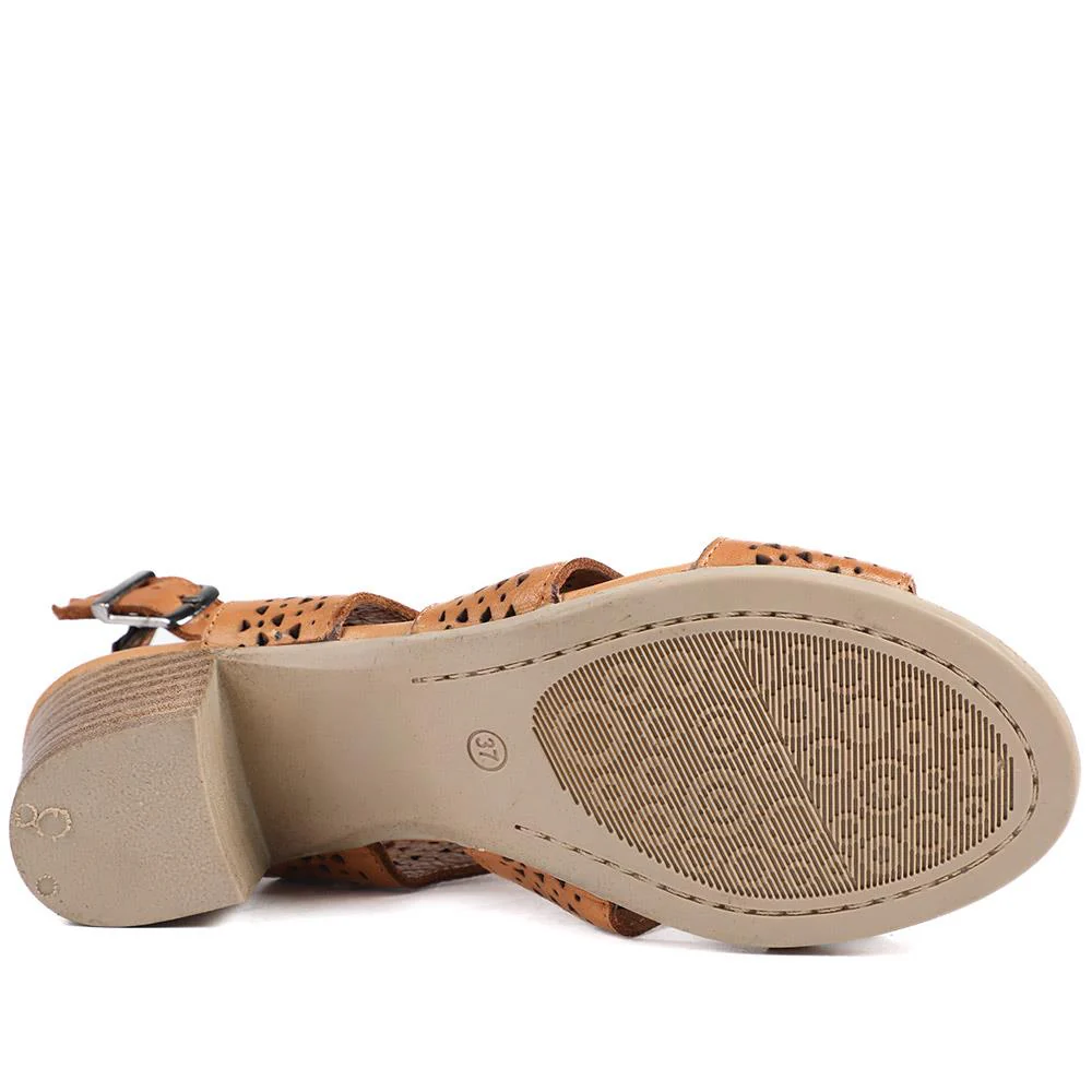 Fashionable Leather Sandals - VITAS43000 / 329 416 - Tan - Image 6