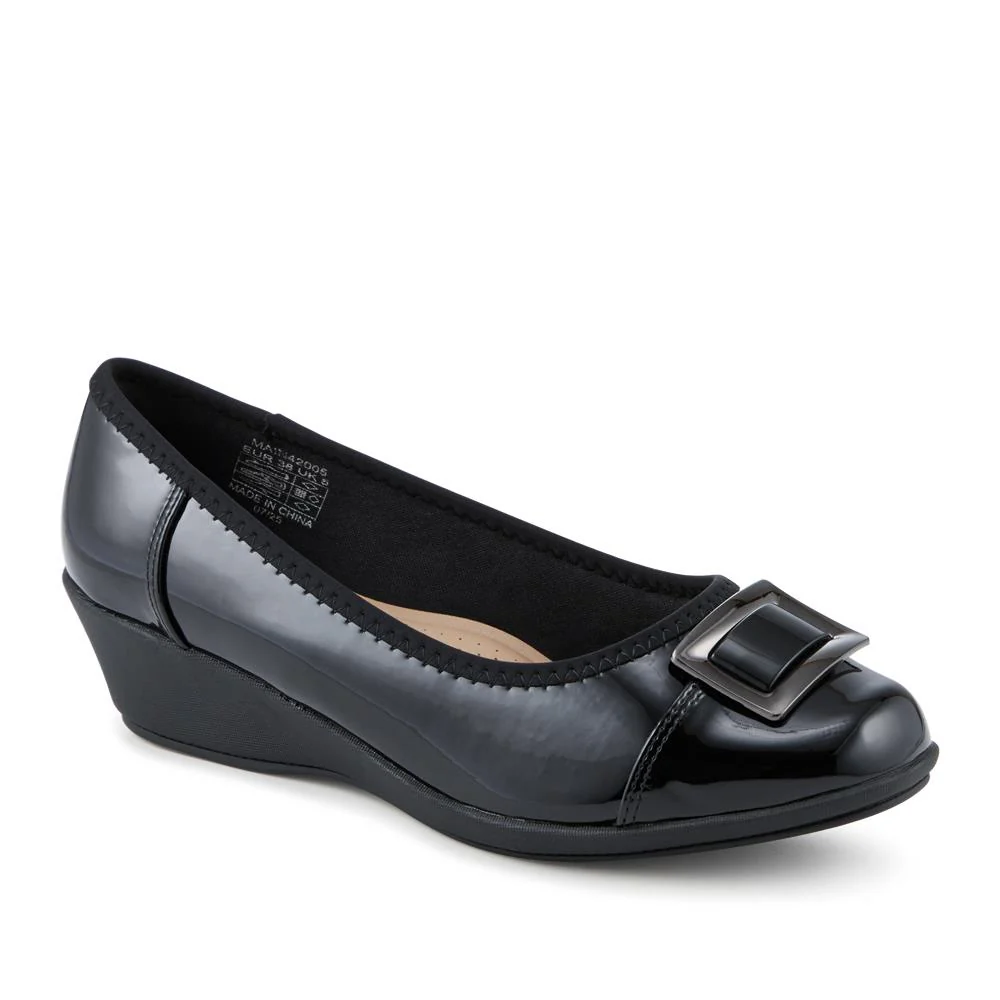 Wide Fit Flexible Wedge Heel Pumps - MAIN42005 / 328 561