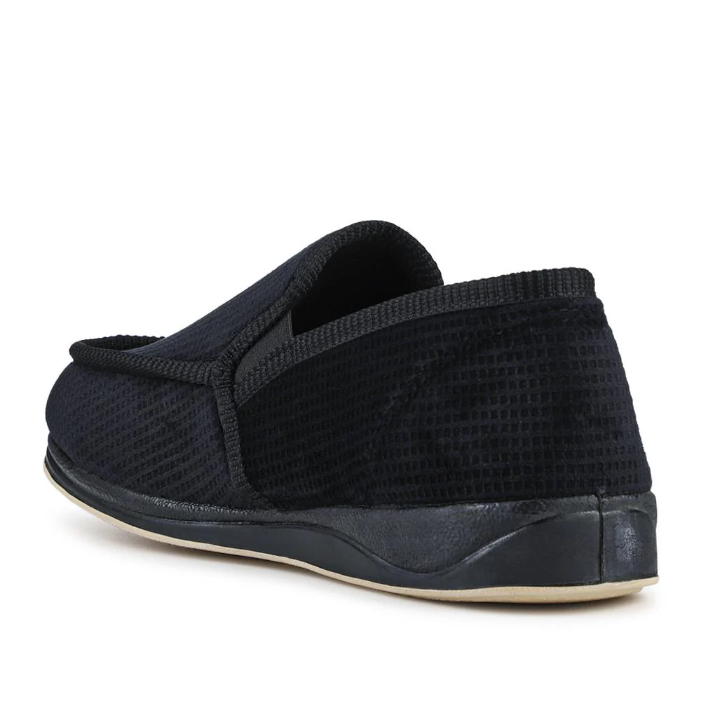 Wide Fit Full Slippers - QING42014 / 327 975 - Black - Image 3