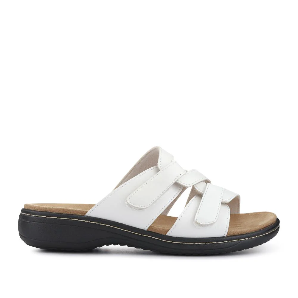 Wide Fit Fully Adjustable Mules - SANYI41009 / 327 499 - White - Image 2