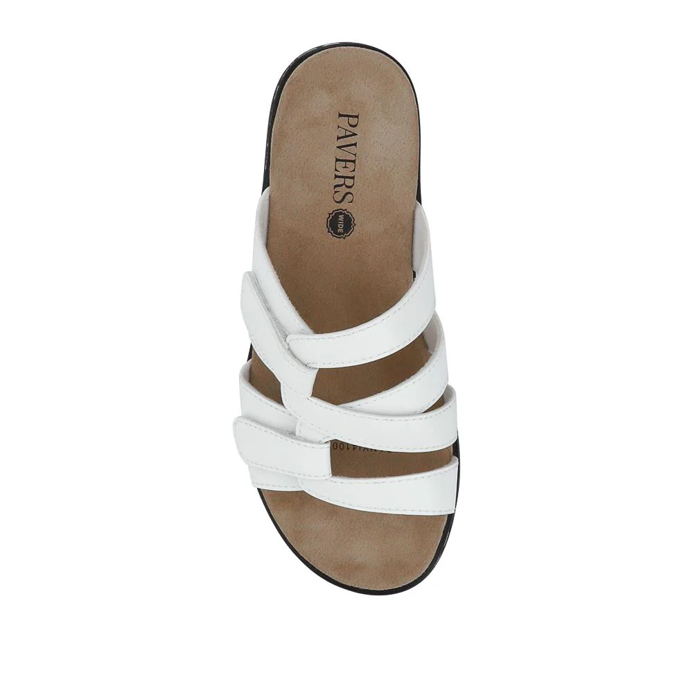 Wide Fit Fully Adjustable Mules - SANYI41009 / 327 499 - White - Image 4