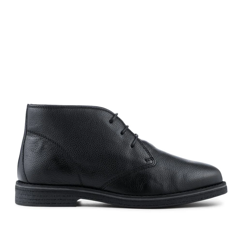 Wide Fit Lace Up Leather Chukka Boots - PRFEM42003 / 328 117 - Black - Image 2