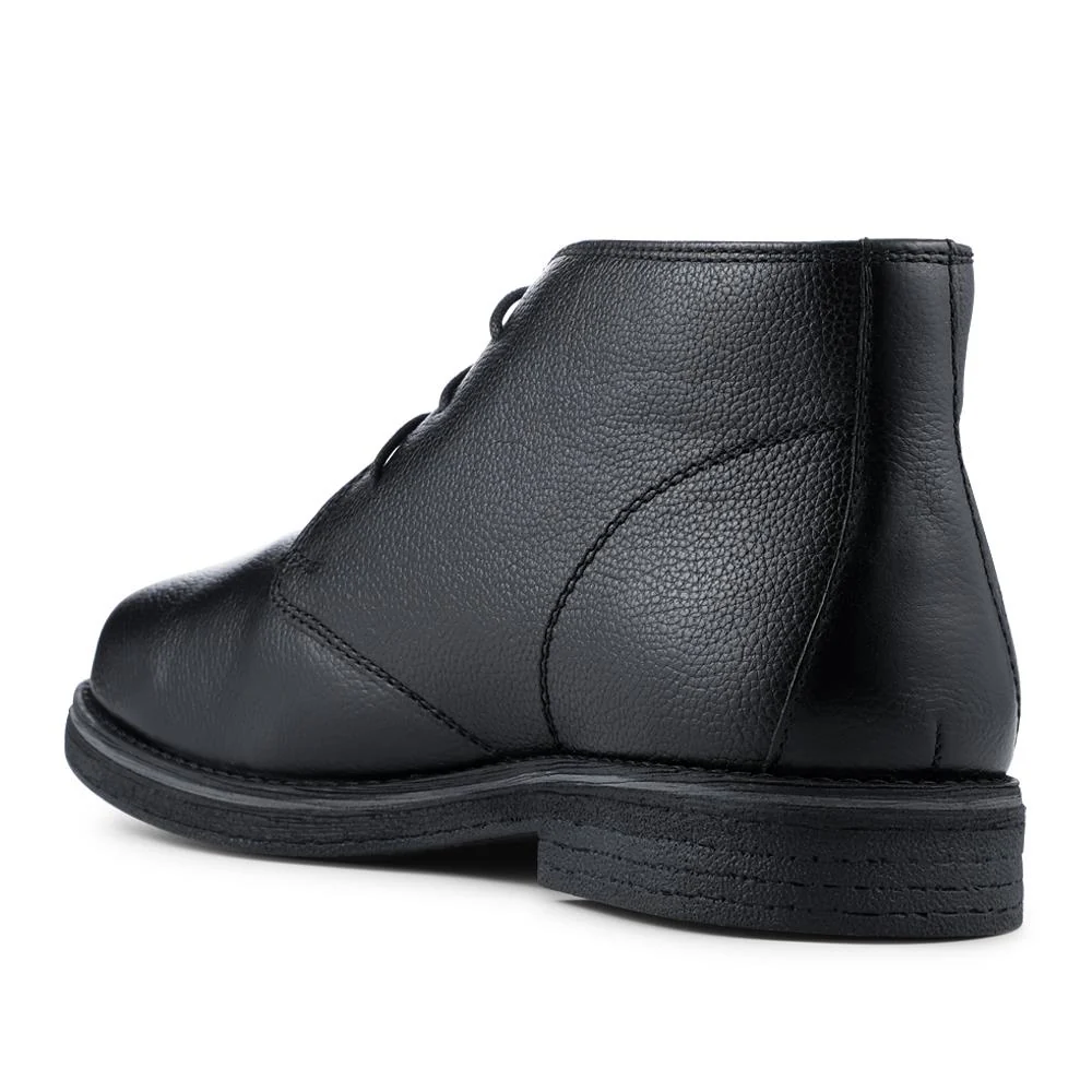 Wide Fit Lace Up Leather Chukka Boots - PRFEM42003 / 328 117 - Black - Image 3