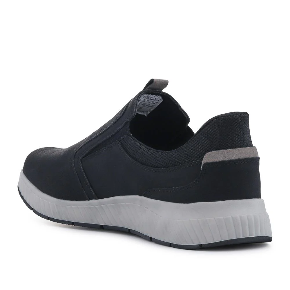 Wide Fit Elasticated Slip-On Shoes - GANG41015 / 327 551 - Black - Image 3