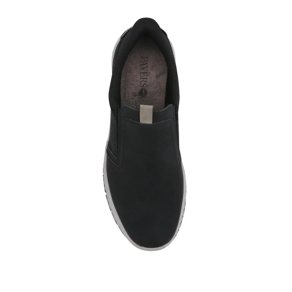 Wide Fit Elasticated Slip-On Shoes - GANG41015 / 327 551 - Black - Image 4