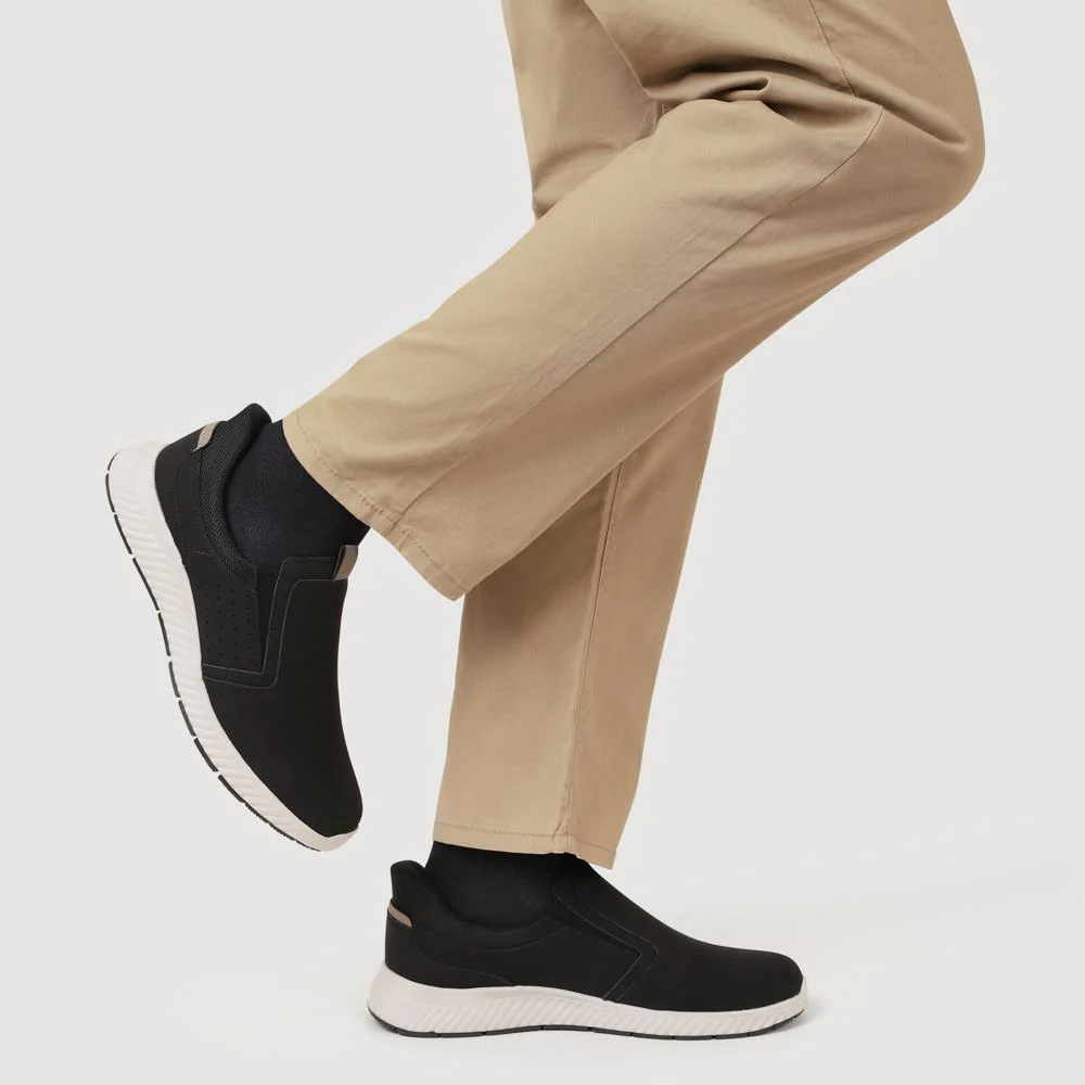 Wide Fit Elasticated Slip-On Shoes - GANG41015 / 327 551 - Black - Image 5