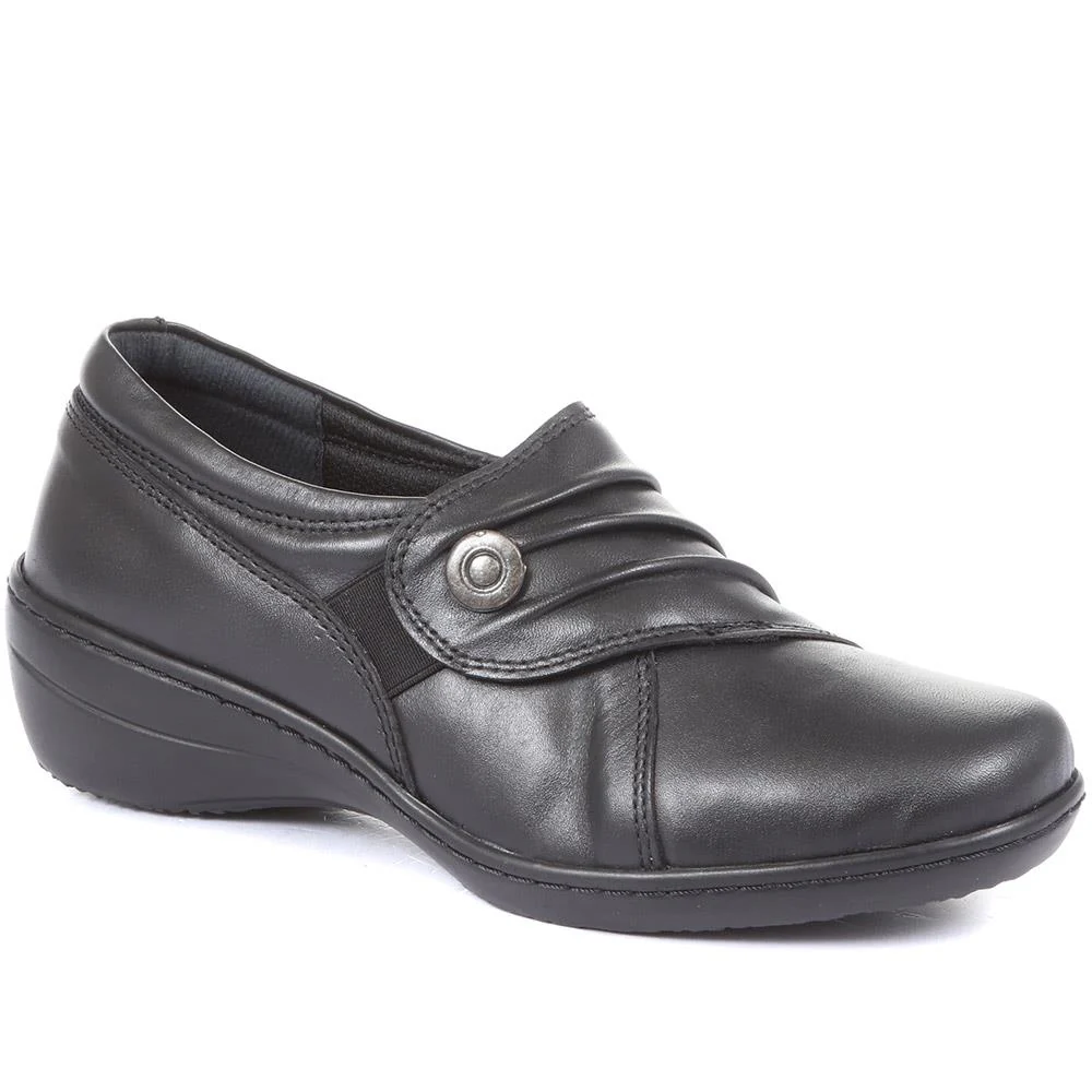 Handmade Slip-On Leather Shoes - HAK30009 / 316 090 - Black
