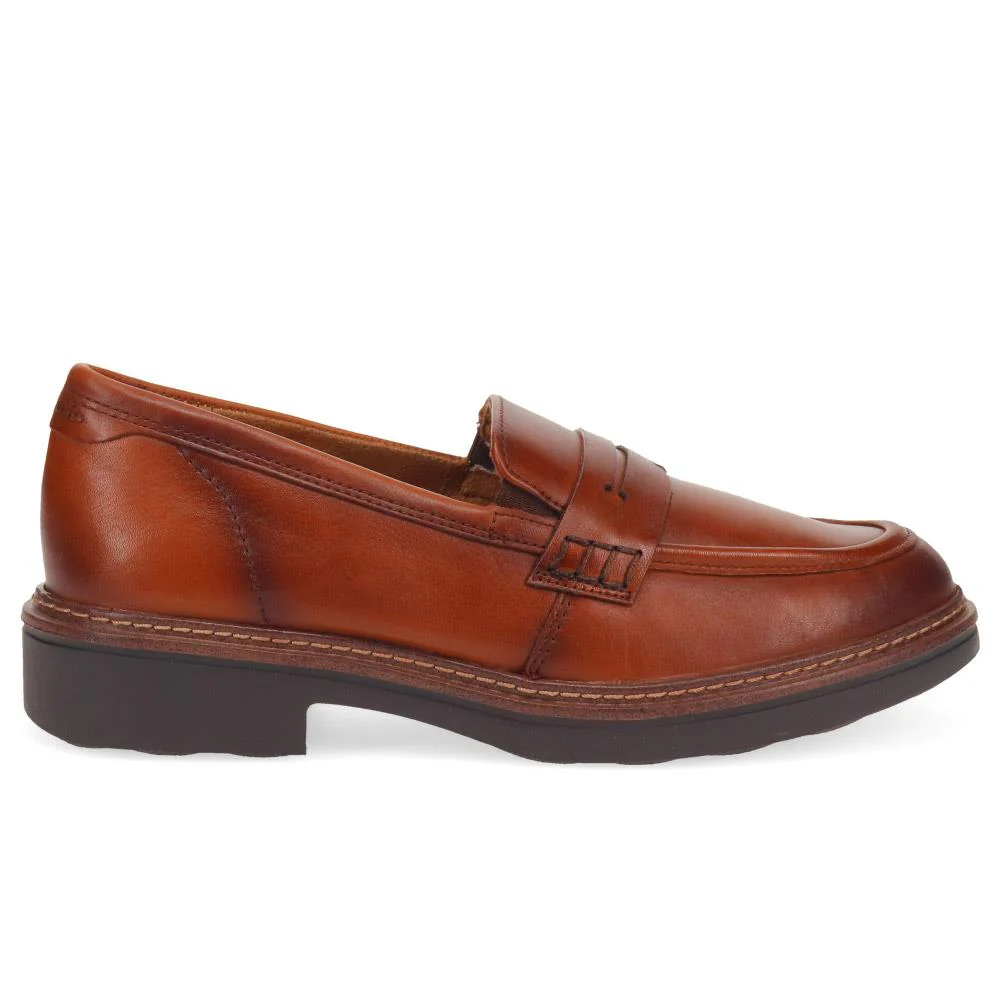 Wide-Fit Heeled Penny Loafers - JANA40504 / 326 067 - Cognac - Image 2