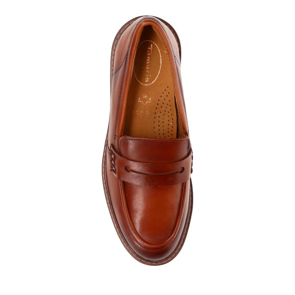 Wide-Fit Heeled Penny Loafers - JANA40504 / 326 067 - Cognac - Image 5