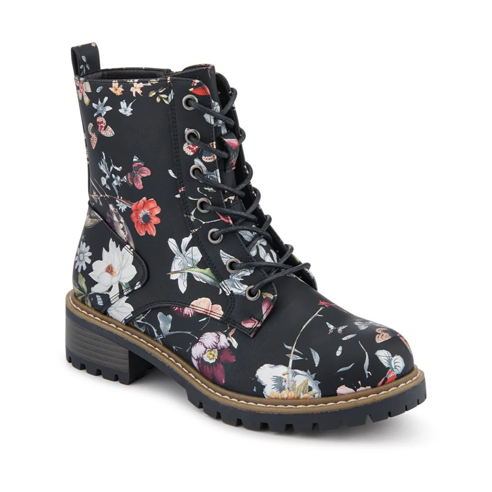 Wide-Fit Lace-Up Ankle Boots - PINYI42009 / 328 218