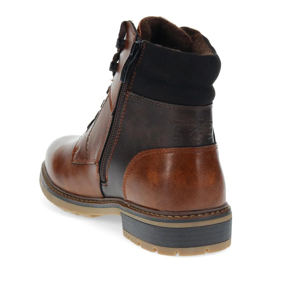 Wide-Fit Lace-Up Boots  - RELIF40031 / 326 279 - Cognac - Image 3
