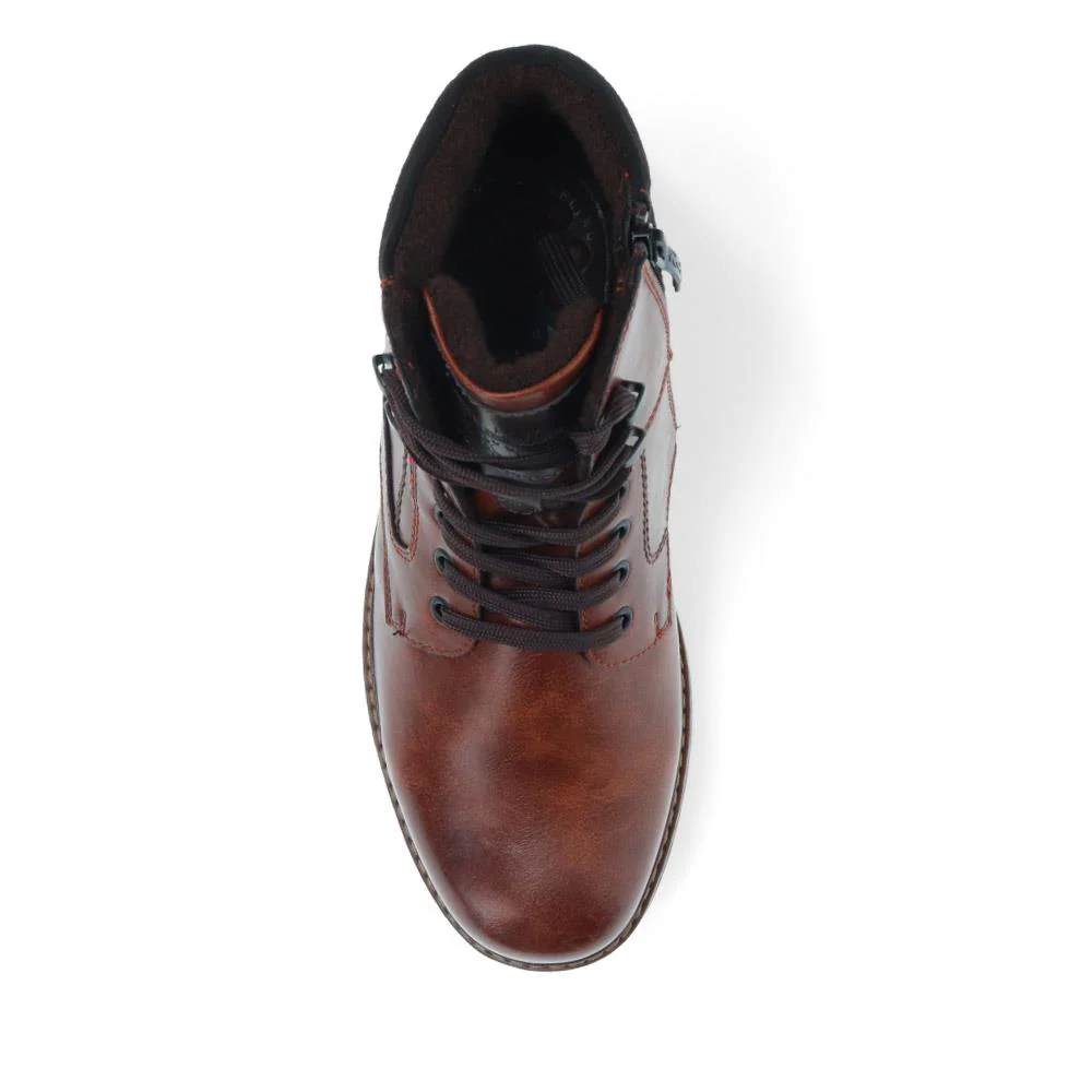 Wide-Fit Lace-Up Boots  - RELIF40031 / 326 279 - Cognac - Image 5