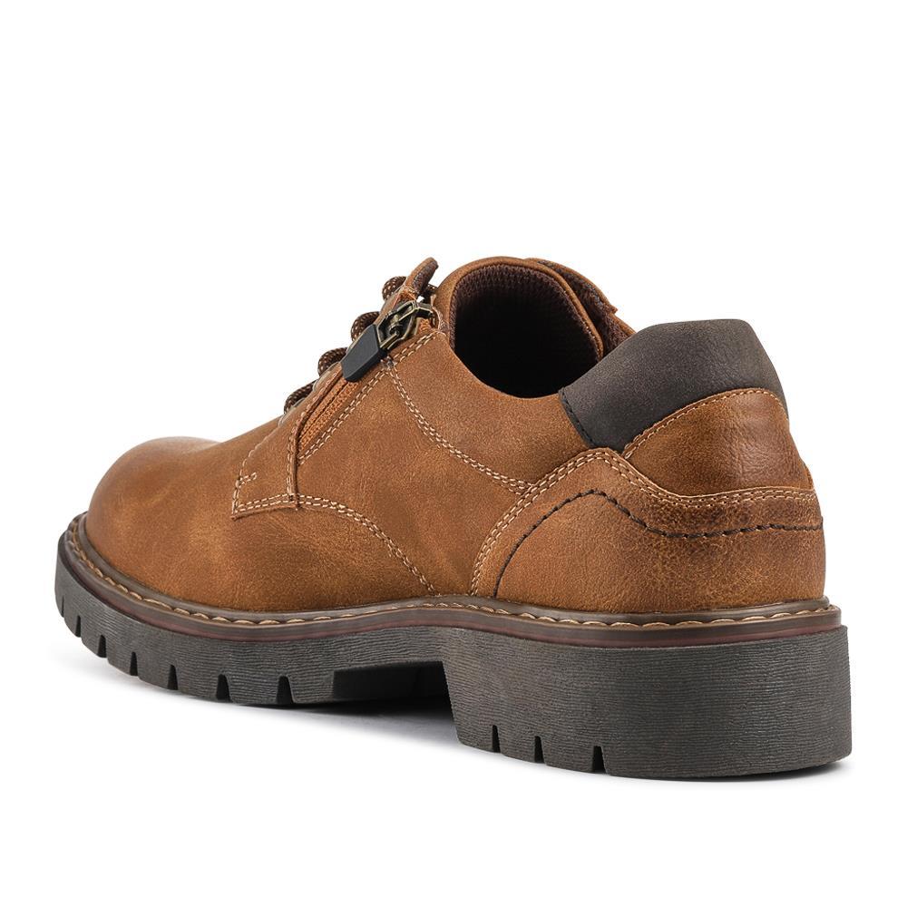 Wide Fit Lace Up Casual Shoes - GANG42002 / 327 878 - Cognac - Image 3