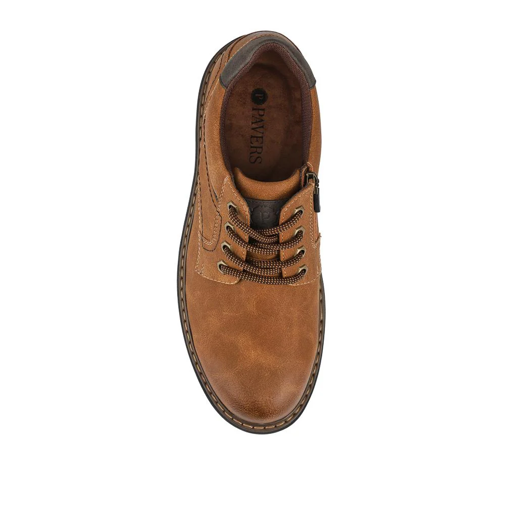 Wide Fit Lace Up Casual Shoes - GANG42002 / 327 878 - Cognac - Image 4