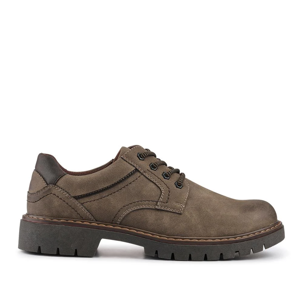 Wide Fit Lace Up Casual Shoes - GANG42002 / 327 878 - Khaki - Image 3