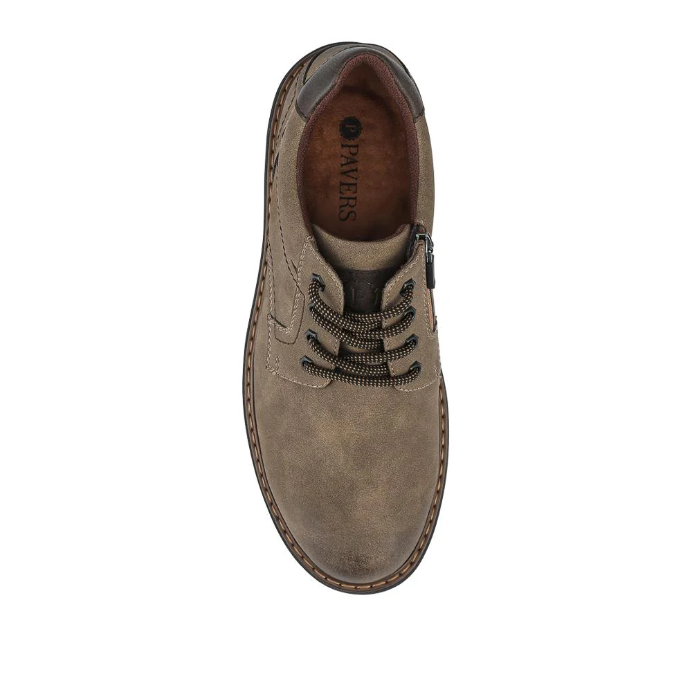 Wide Fit Lace Up Casual Shoes - GANG42002 / 327 878 - Khaki - Image 4