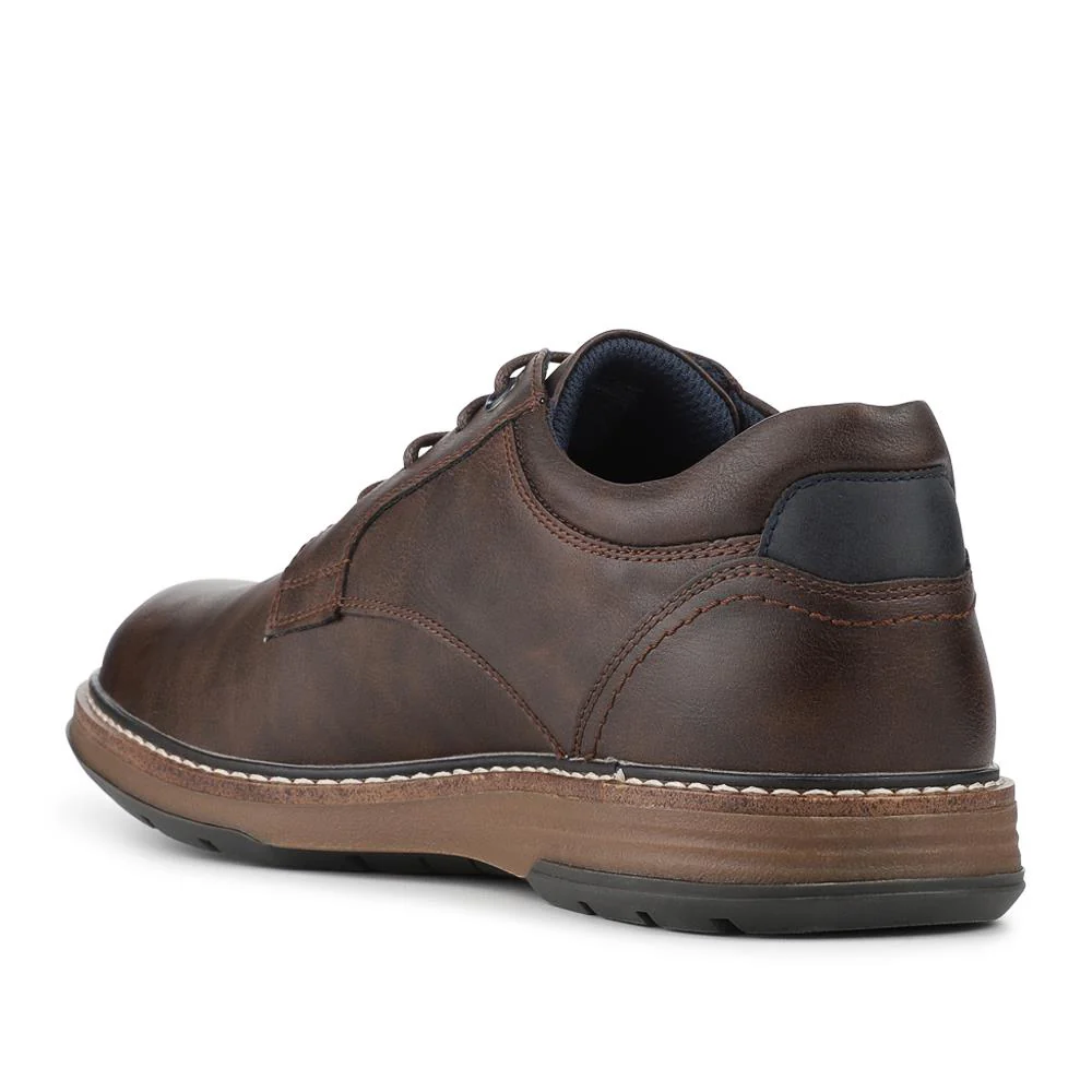 Wide Fit Lace-Up Casual Shoes - JIAHU40005 / 325 960 - Dark Brown - Image 3