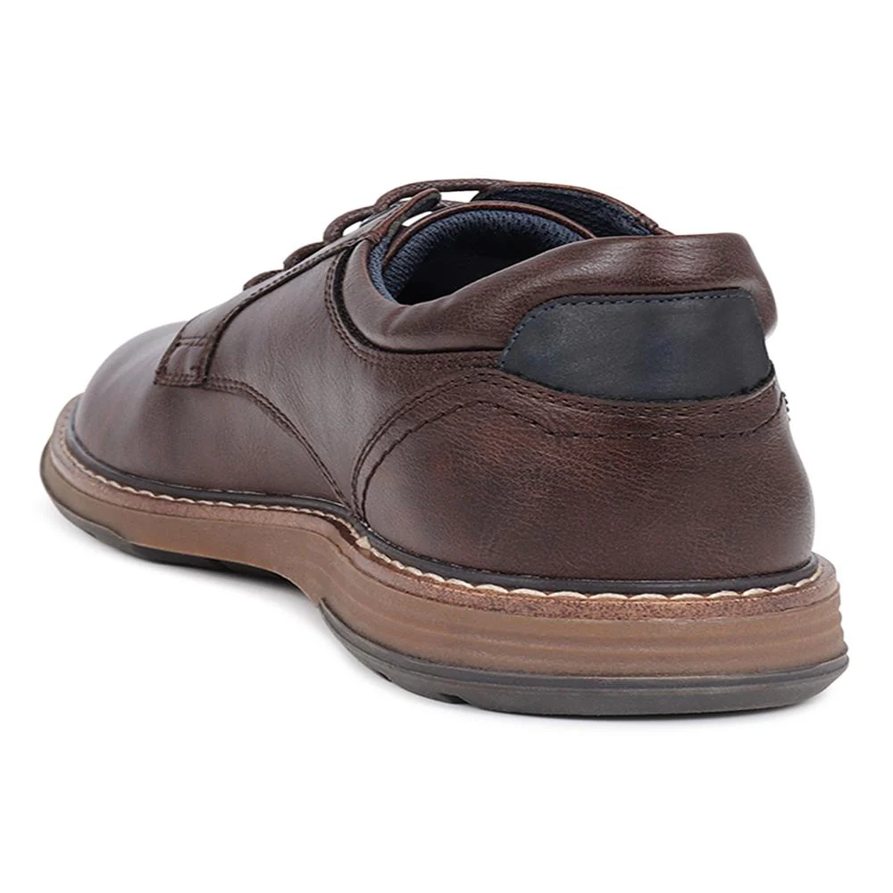 Wide Fit Lace-Up Casual Shoes - JIAHU40005 / 325 960 - Dark Brown - Image 5