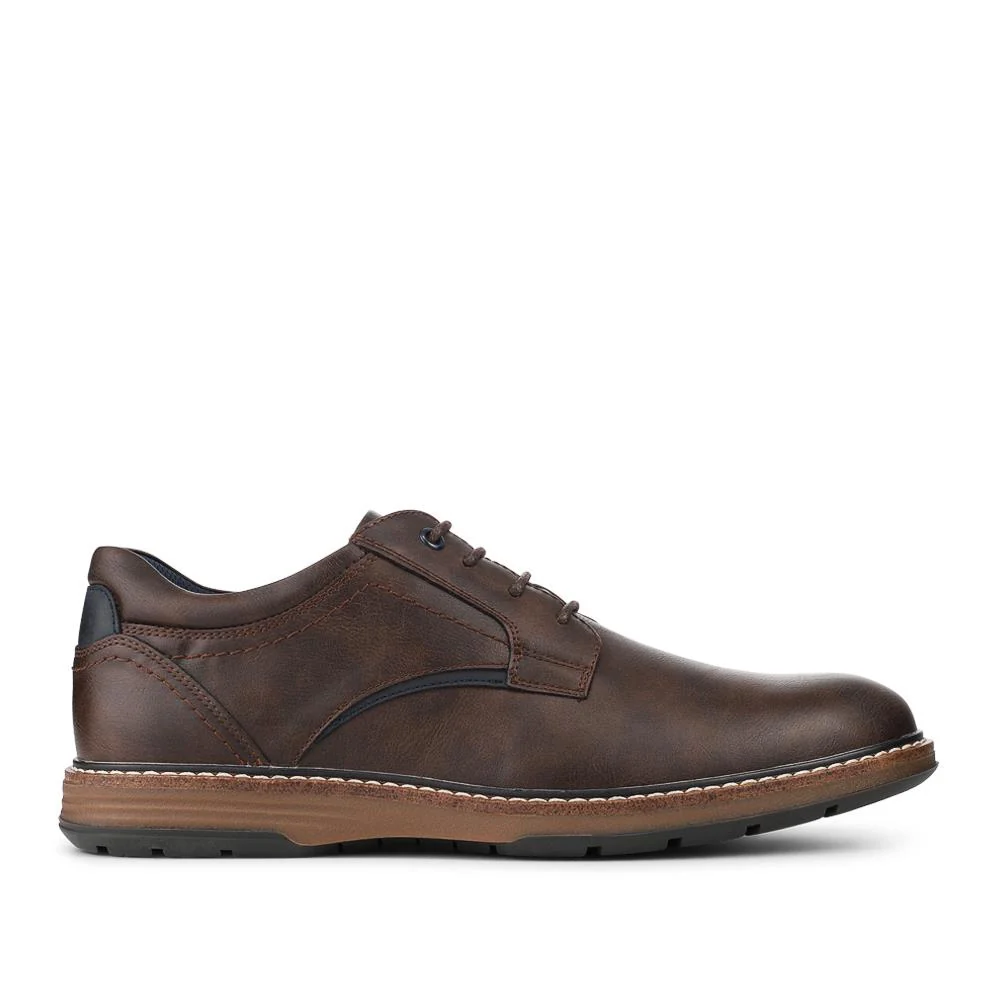 Wide Fit Lace-Up Casual Shoes - JIAHU40005 / 325 960 - Dark Brown - Image 6