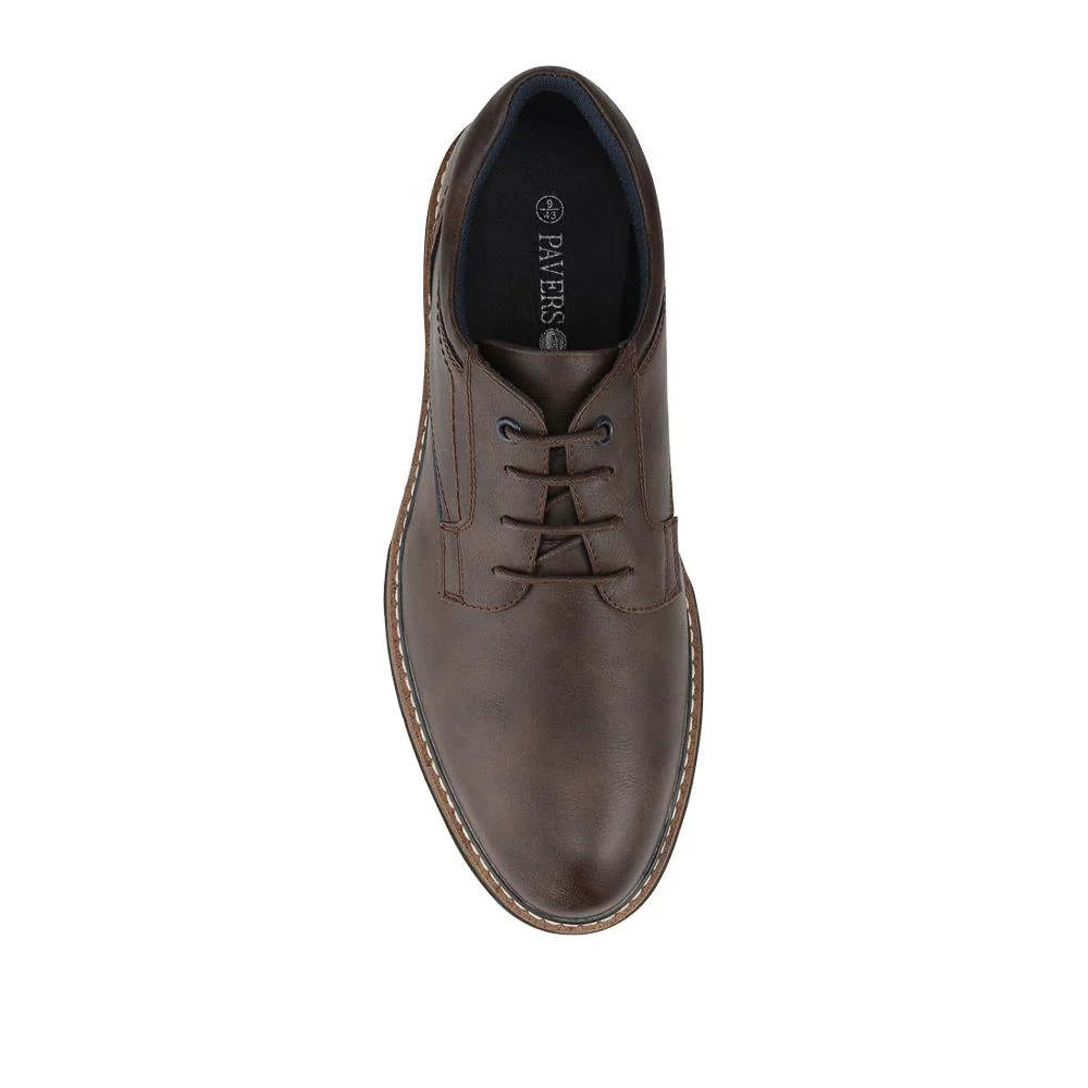 Wide Fit Lace-Up Casual Shoes - JIAHU40005 / 325 960 - Dark Brown - Image 7