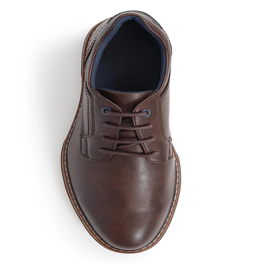 Wide Fit Lace-Up Casual Shoes - JIAHU40005 / 325 960 - Dark Brown - Image 8