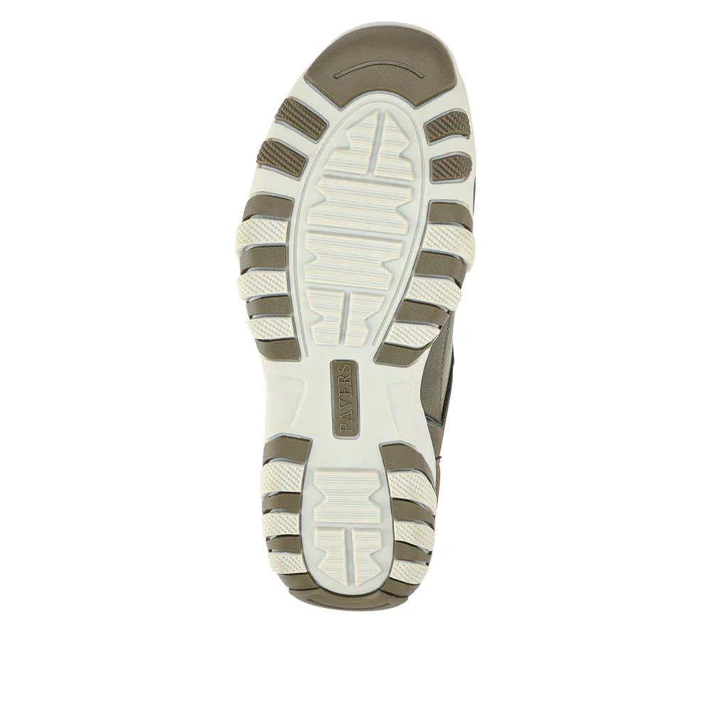 Wide Fit Lace Up Casual Trainers - VSHI40001 / 325 700 - Khaki - Image 5