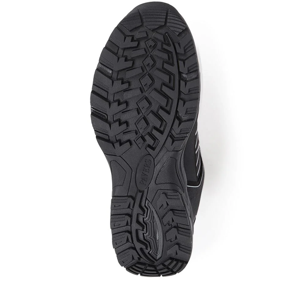 Wide Fit Lace-Up Chunky Trainers - SUNT40003 / 325 597 - Black - Image 4