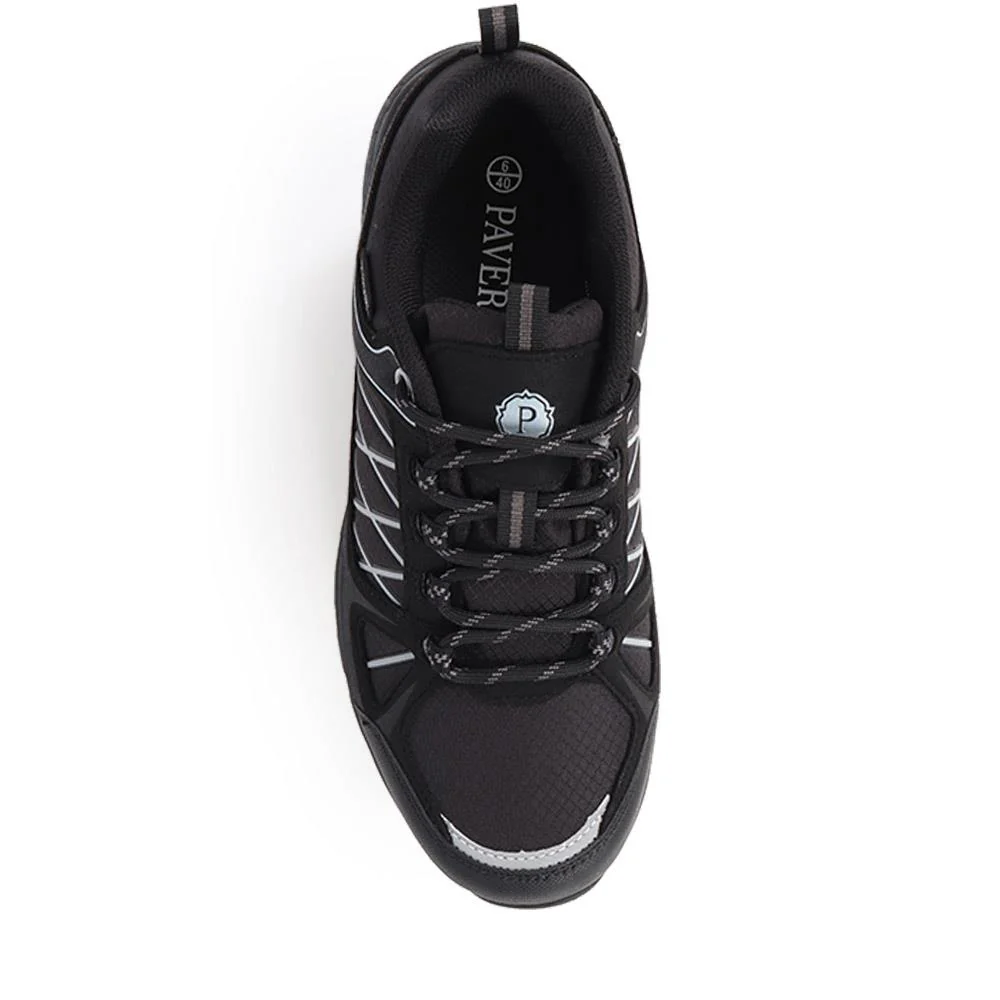 Wide Fit Lace-Up Chunky Trainers - SUNT40003 / 325 597 - Black - Image 5