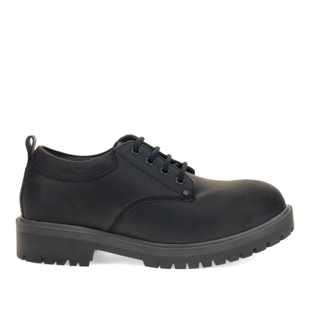 Wide Fit Lace Up Leather Shoes - SHAFI40001 / 326 132 - Black - Image 2
