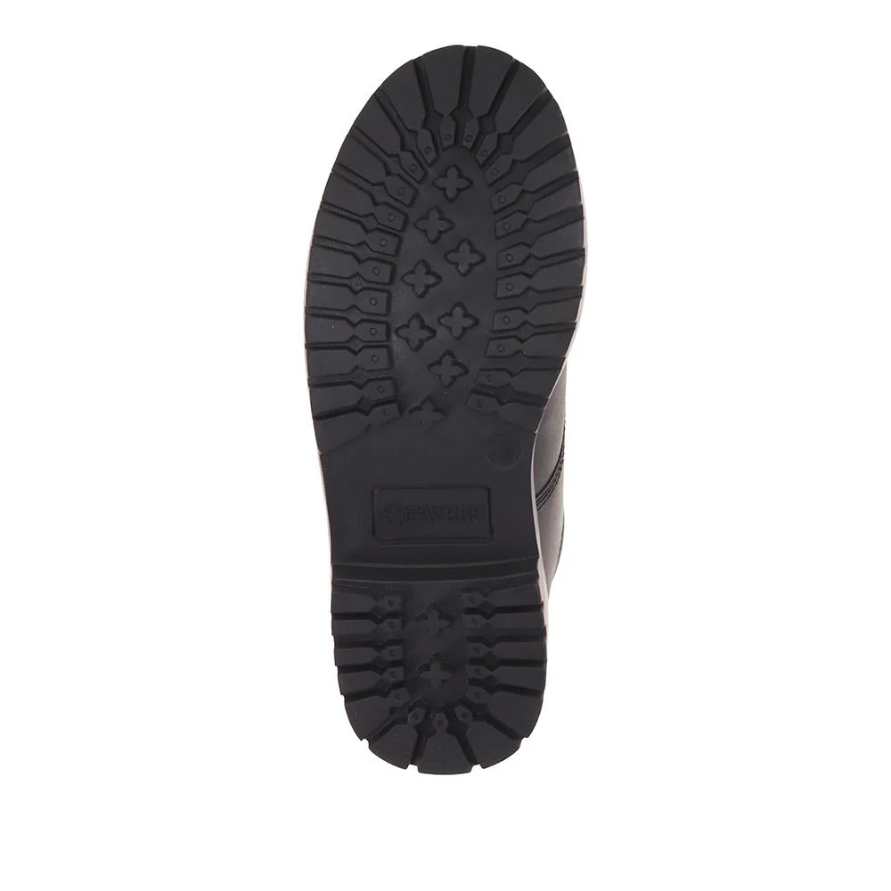 Wide Fit Lace Up Leather Shoes - SHAFI40001 / 326 132 - Black - Image 5