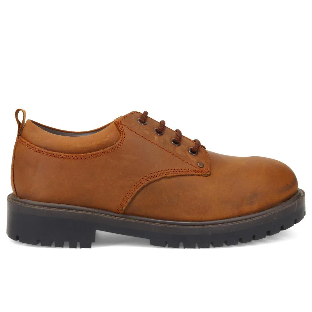 Wide Fit Lace Up Leather Shoes - SHAFI40001 / 326 132 - Rust - Image 2