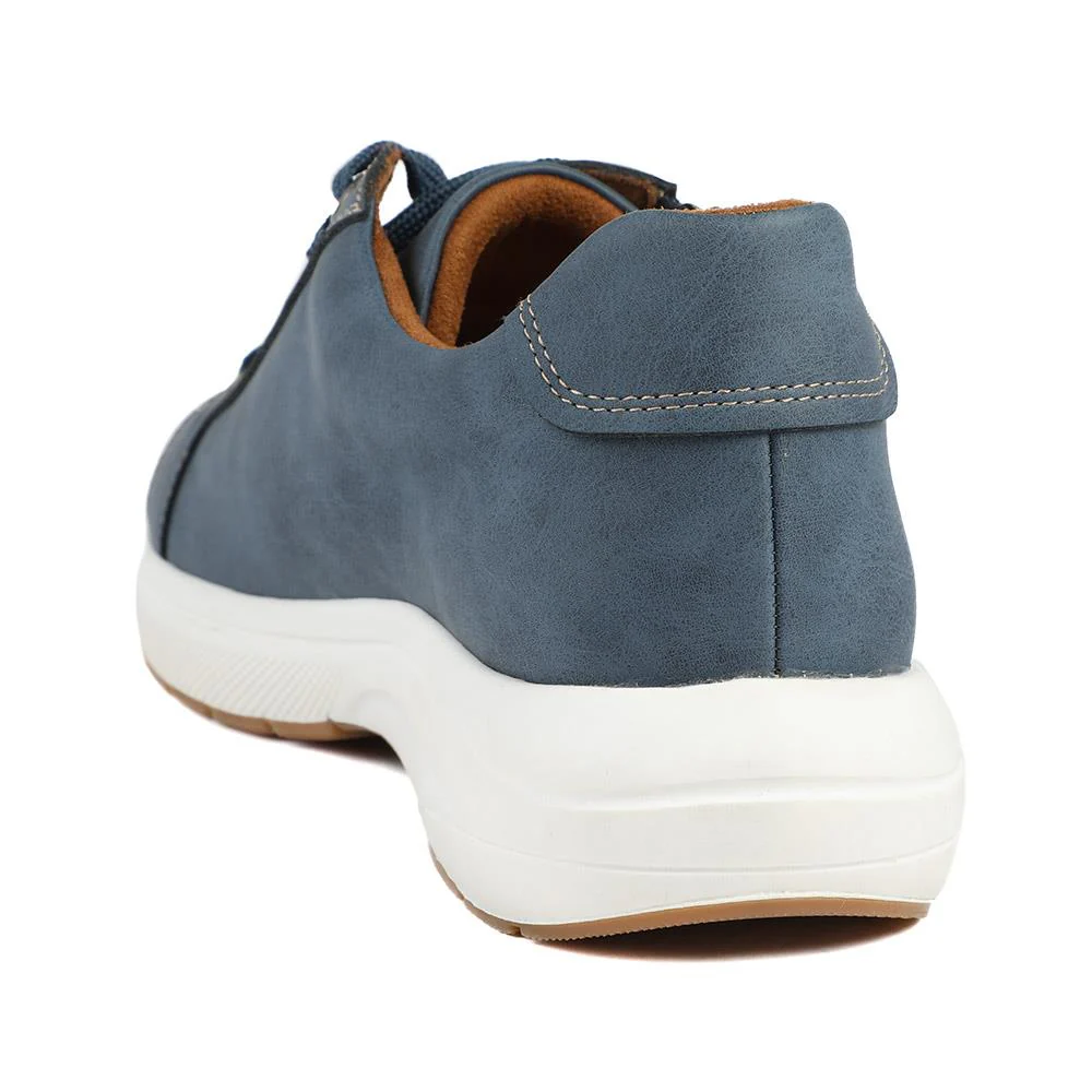 Wide Fit Lace Up Shoes with Functional Zip - WOIL43002 / 328 873 - Navy - Image 4