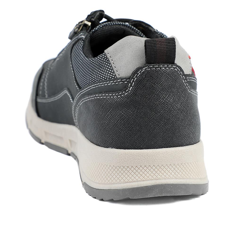 Wide Fit Lace Up Shoes With Grip Sole - WBINS42070 / 327 872 - Black - Image 4