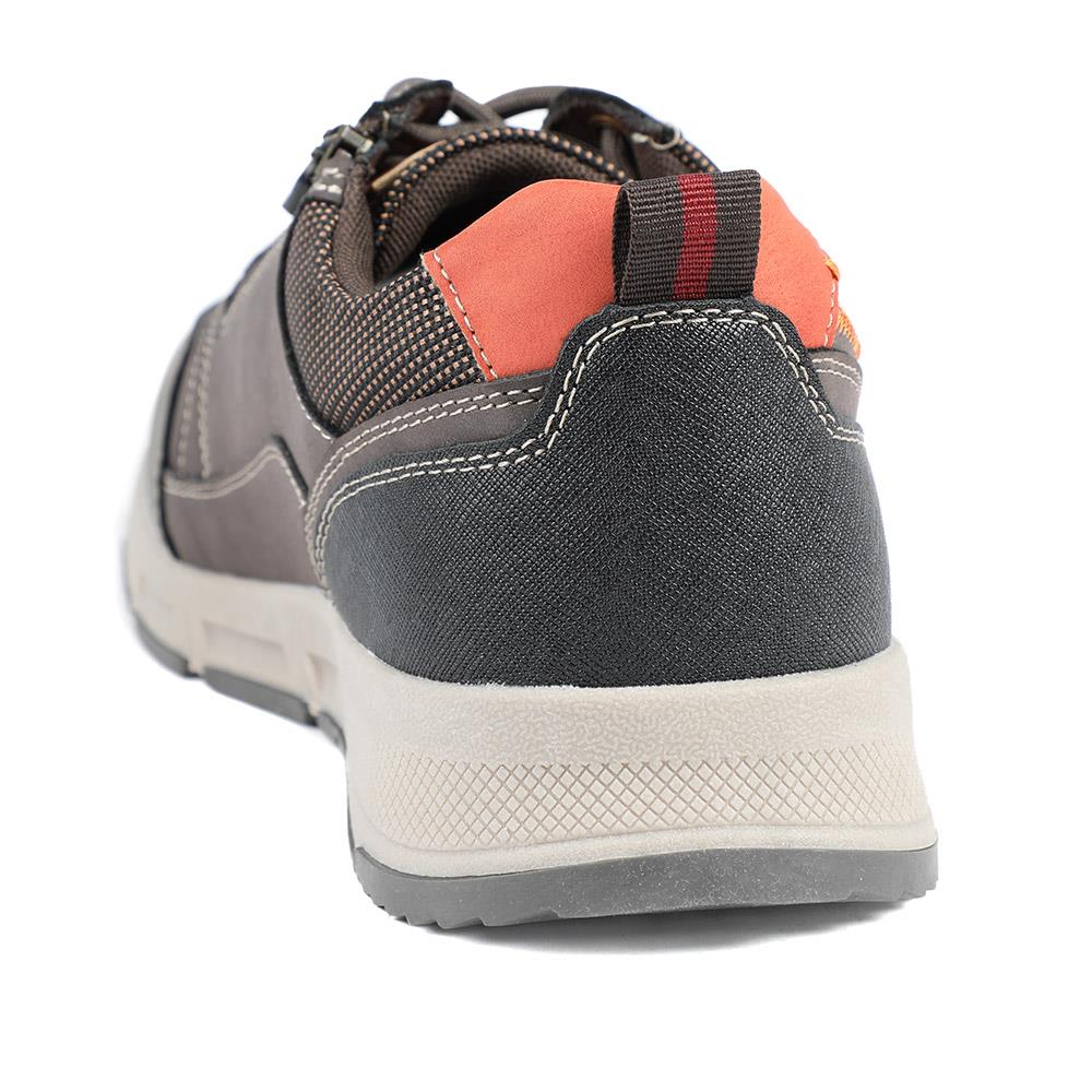 Wide Fit Lace Up Shoes With Grip Sole - WBINS42070 / 327 872 - Brown - Image 4