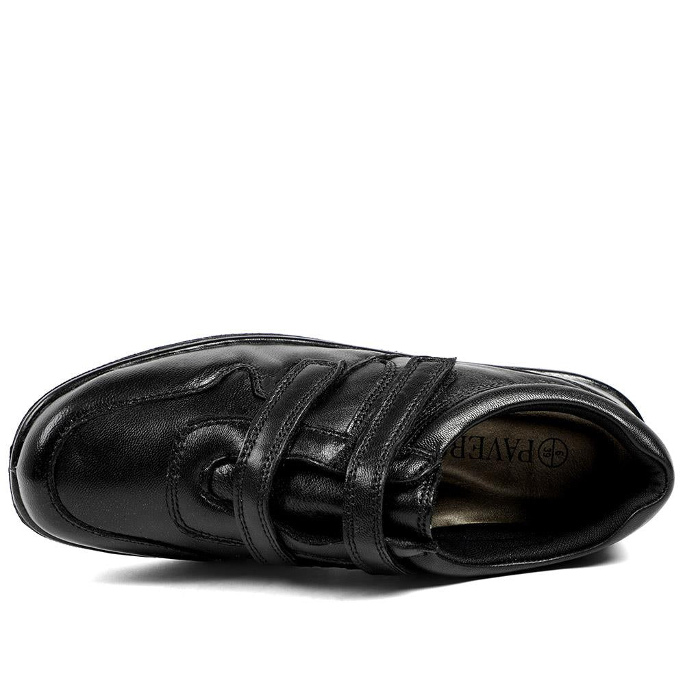 Wide Fit Leather Adjustable Fit Shoes - RAJA42001 / 328 599 - Black - Image 5
