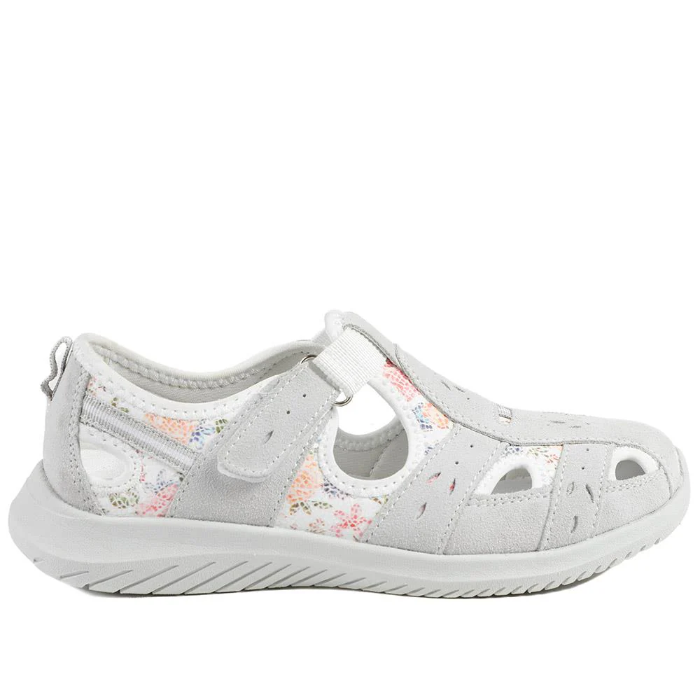 Leather Adventure Sandals - BRK39011 / 325 010 - Grey Multi - Image 3
