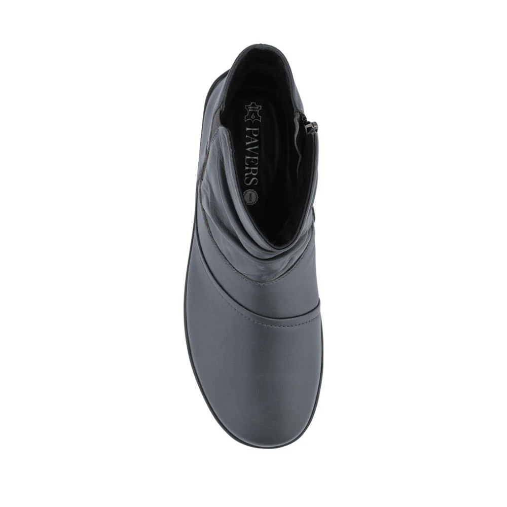 Wide Fit Leather Ankle Boots - KF42004 / 328 468 - Grey - Image 4