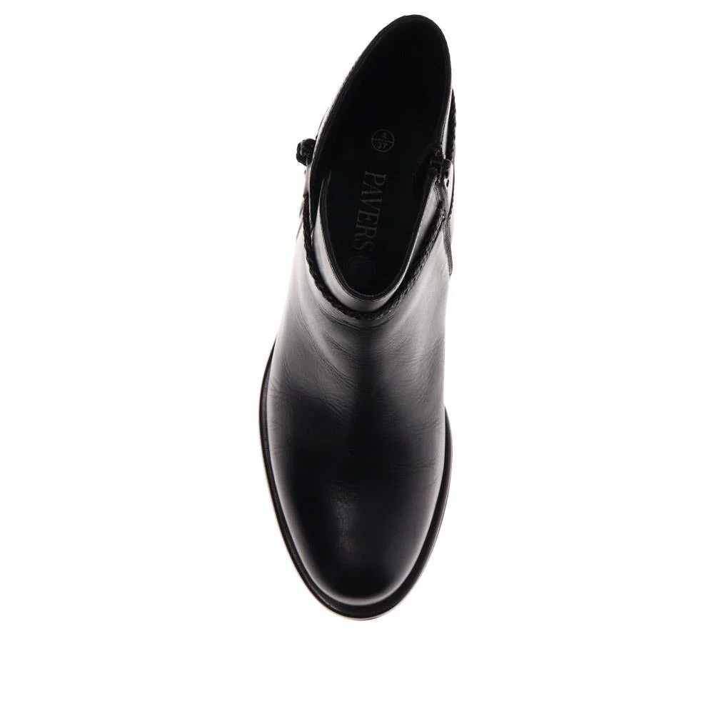 Wide-Fit Leather Ankle Boots - PERFO40001 / 326 272 - Black - Image 4