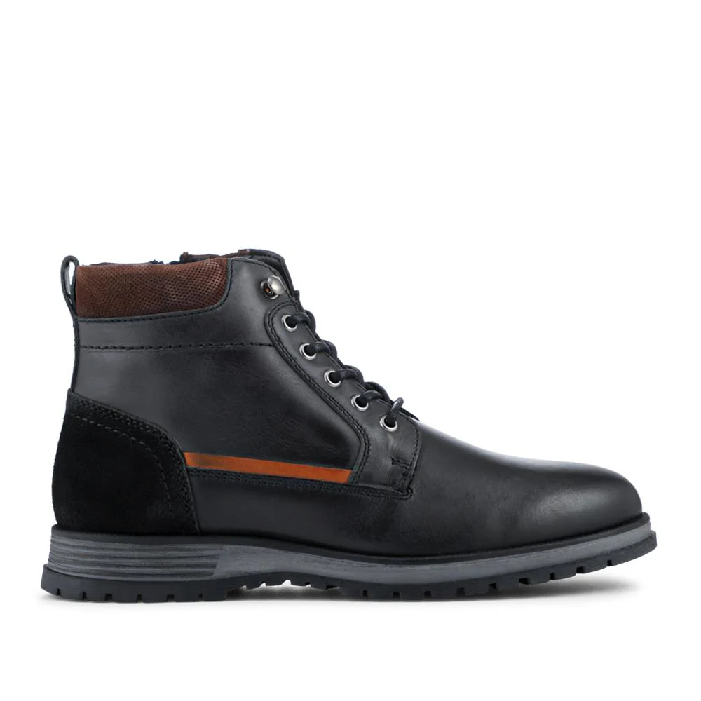 Wide Fit Leather Boots With Grip Sole - JFOOT42023 / 328 064 - Black - Image 2
