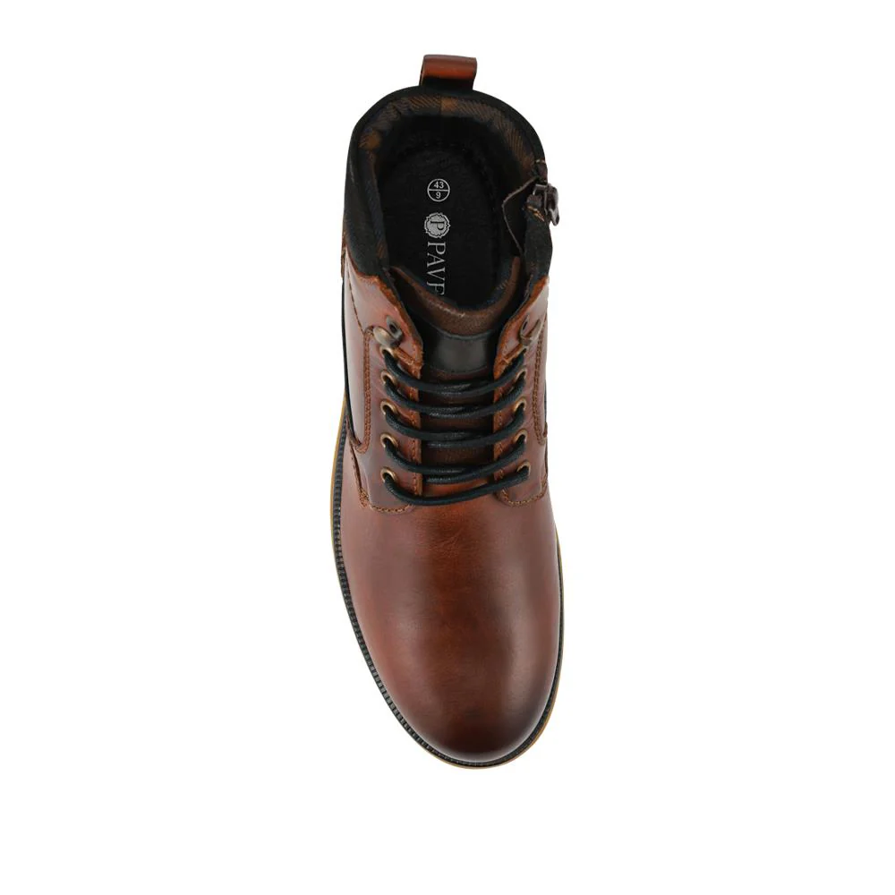 Wide Fit Leather Boots With Grip Sole - JFOOT42023 / 328 064 - Tan - Image 4