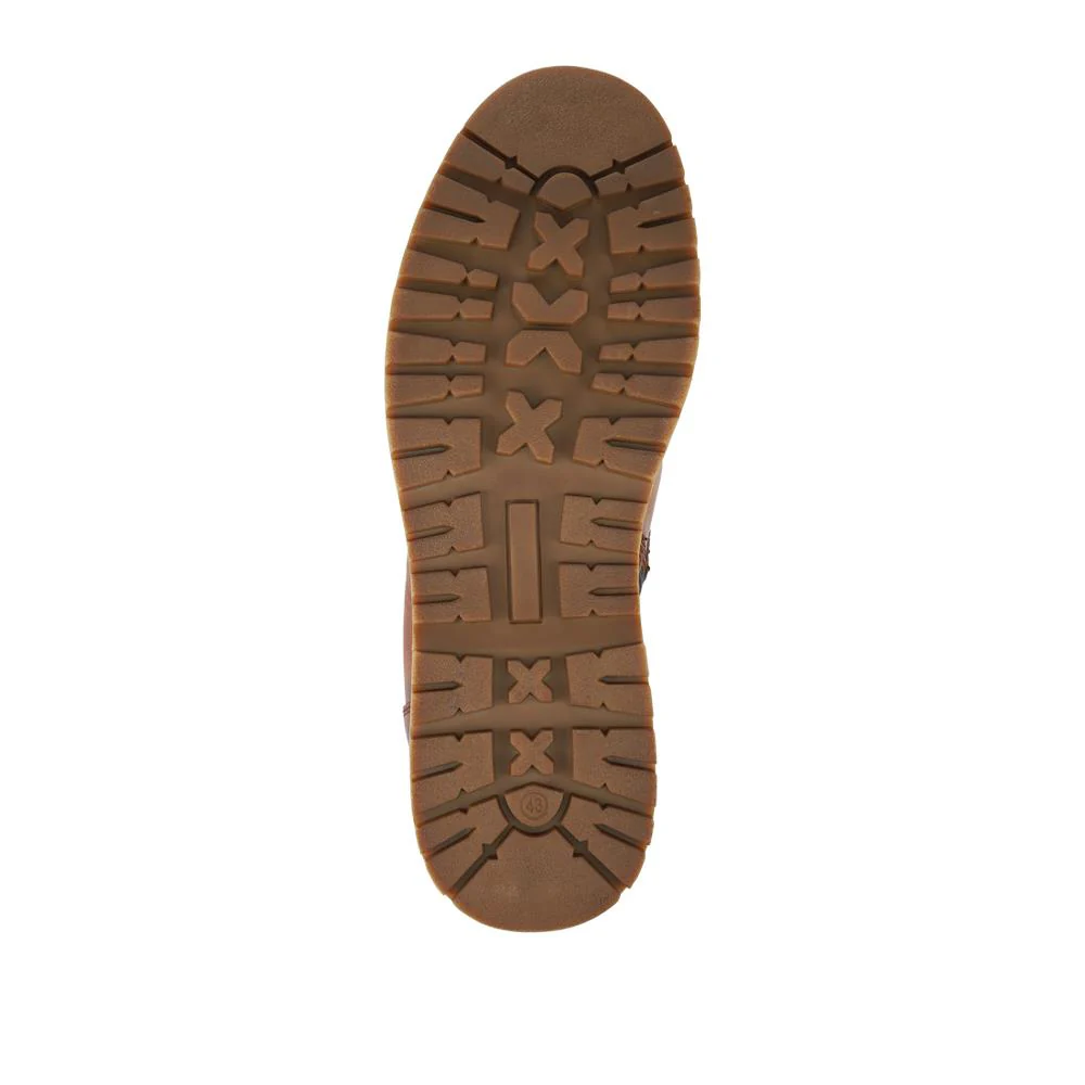 Wide Fit Leather Boots With Padded Ankle Cuff - JFOOT42020 / 328 053 - Tan - Image 5
