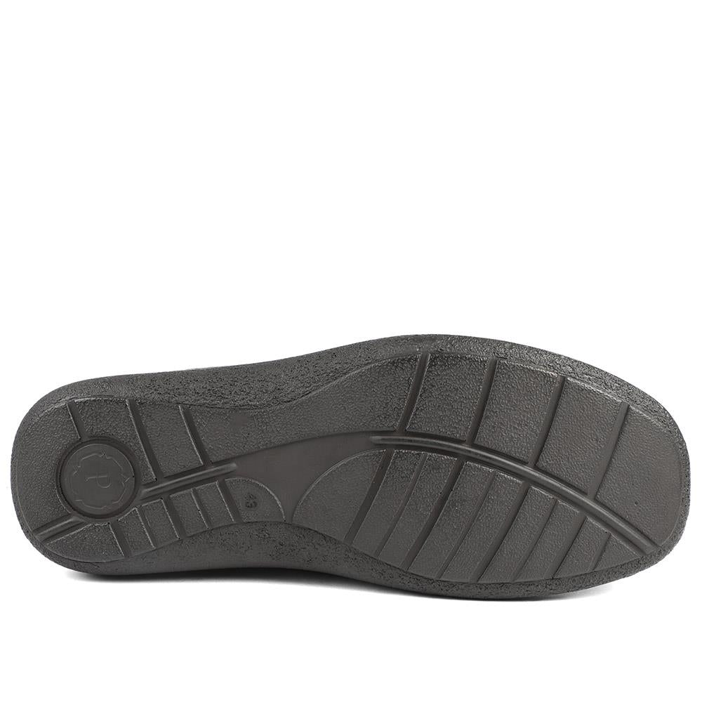 Wide Fit Leather Casual Lace Up Shoes - PARK42059 / 328 430 - Dark Brown - Image 5