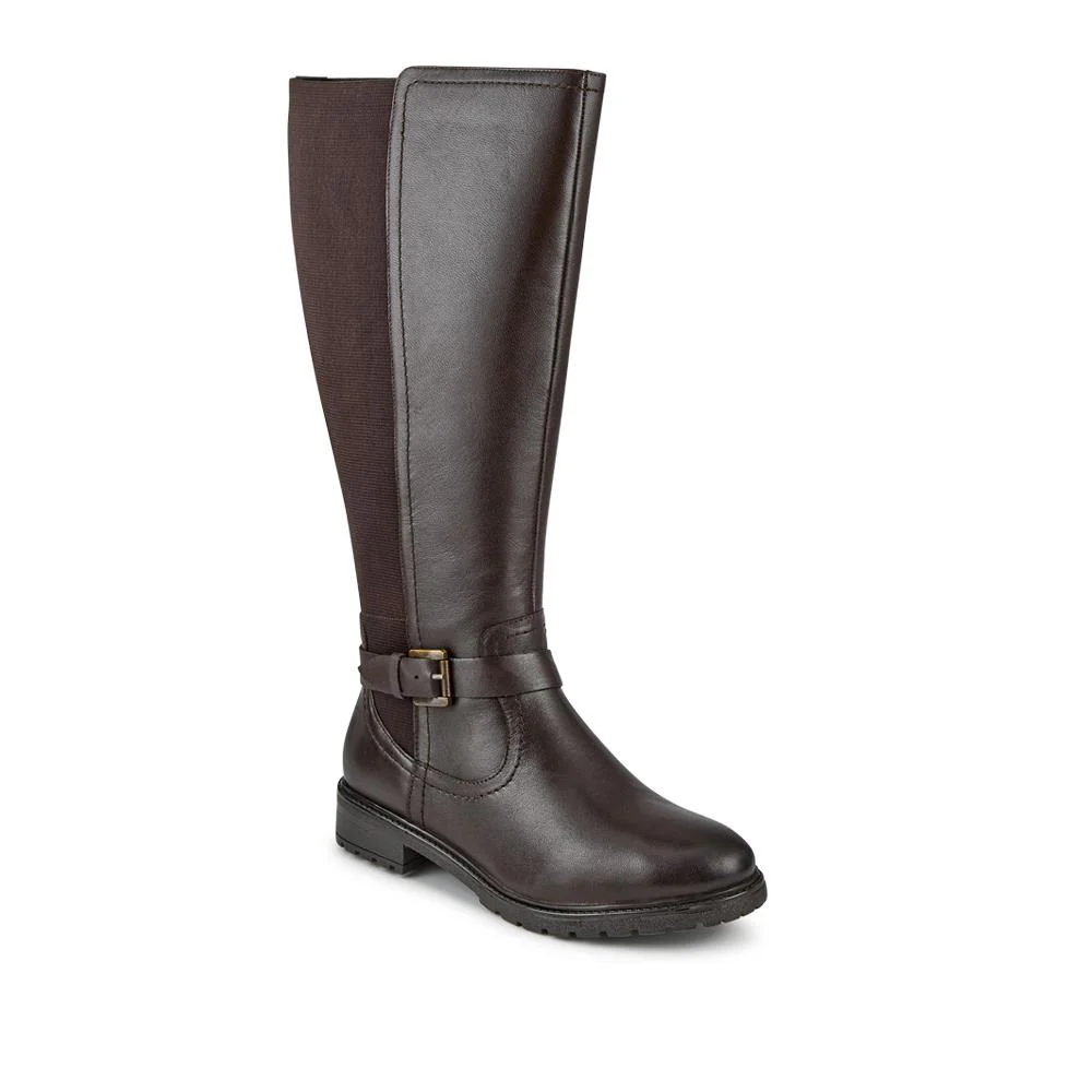 Wide Fit Leather Elasticated Long Boots - MAGNU42002 / 328 148 - Image 2